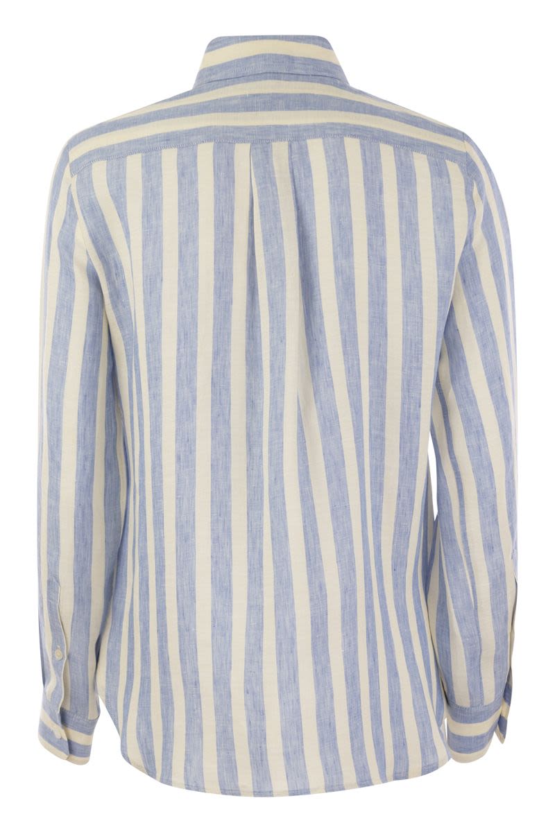 LARI - Classic striped linen shirt