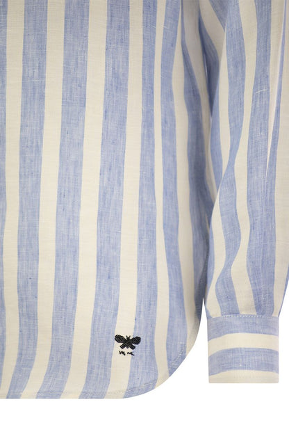 LARI - Classic striped linen shirt