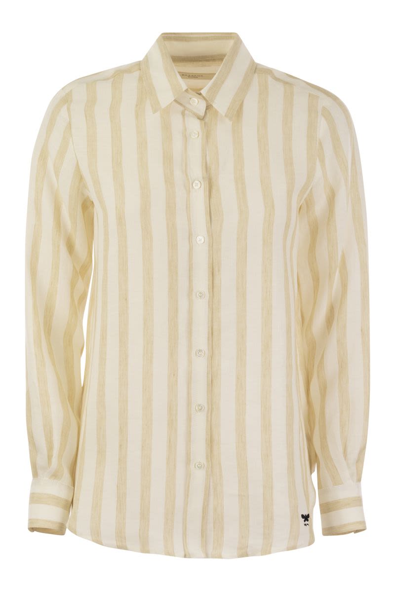 LARI - Classic striped linen shirt