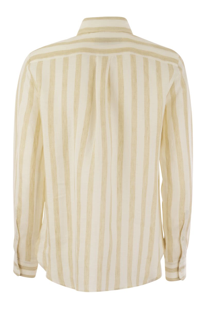 LARI - Classic striped linen shirt