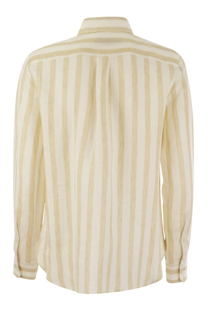 LARI - Classic striped linen shirt