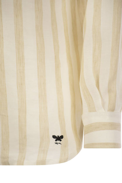 LARI - Classic striped linen shirt