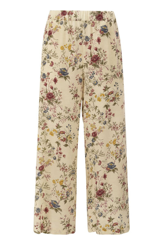 GRADARA - Printed silk crop trousers
