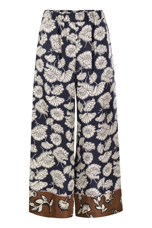 DIVO - Printed silk pyjama trousers - VOGUERINI
