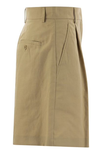 ECUBA - Cotton and linen Bermuda shorts