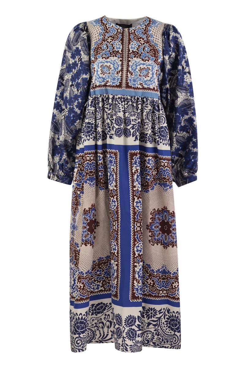 GHIOTTO - Printed poplin dress