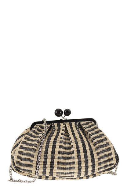 LOCRI - Medium raffia-effect jacquard bag