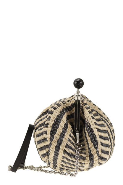 LOCRI - Medium raffia-effect jacquard bag