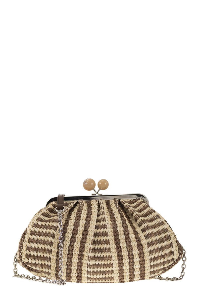 LOCRI - Medium raffia-effect jacquard bag