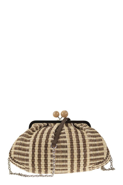 LOCRI - Medium raffia-effect jacquard bag