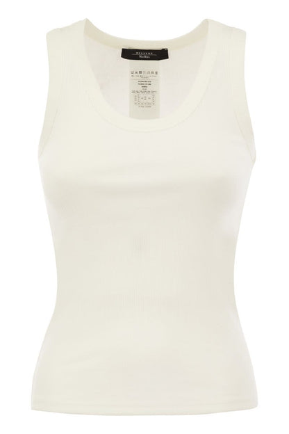 MULTIC - Ribbed cotton yarn top - VOGUERINI