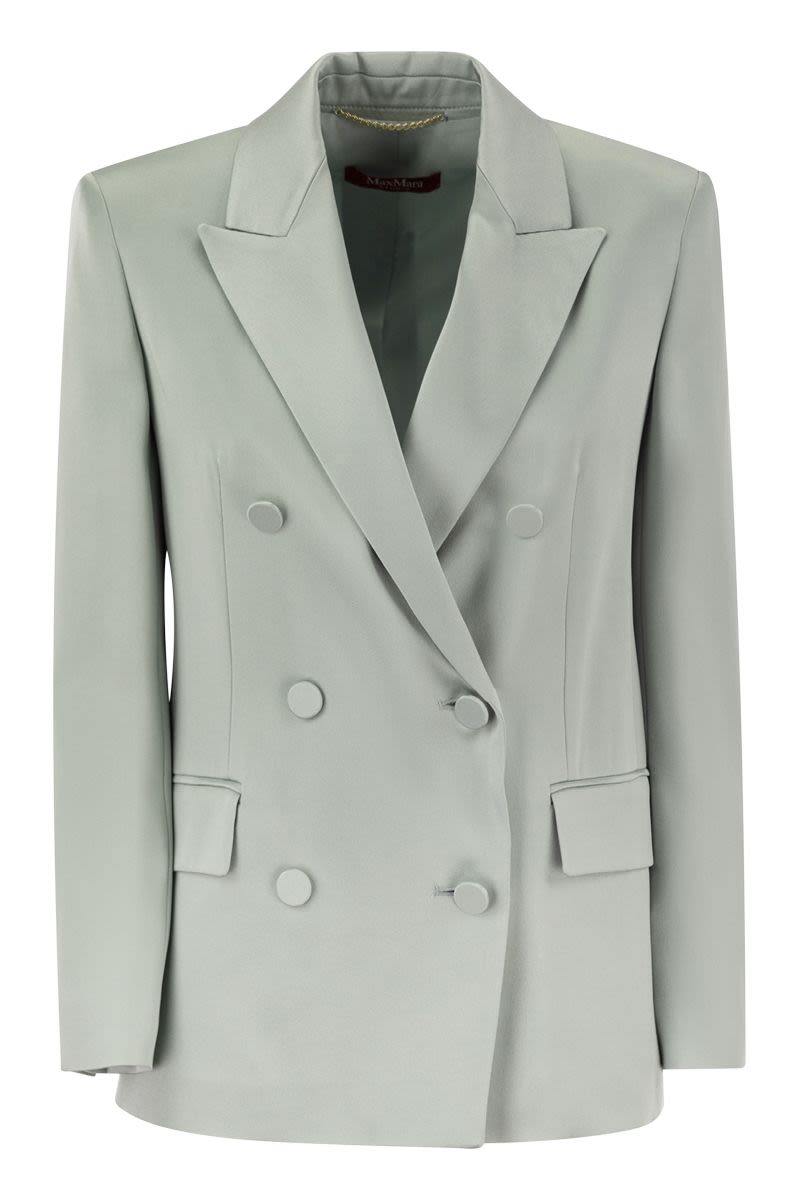 TEIERA - Double-breasted blazer in envers satin - VOGUERINI