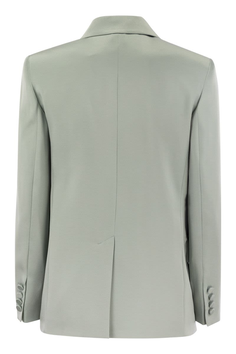 TEIERA - Double-breasted blazer in envers satin - VOGUERINI