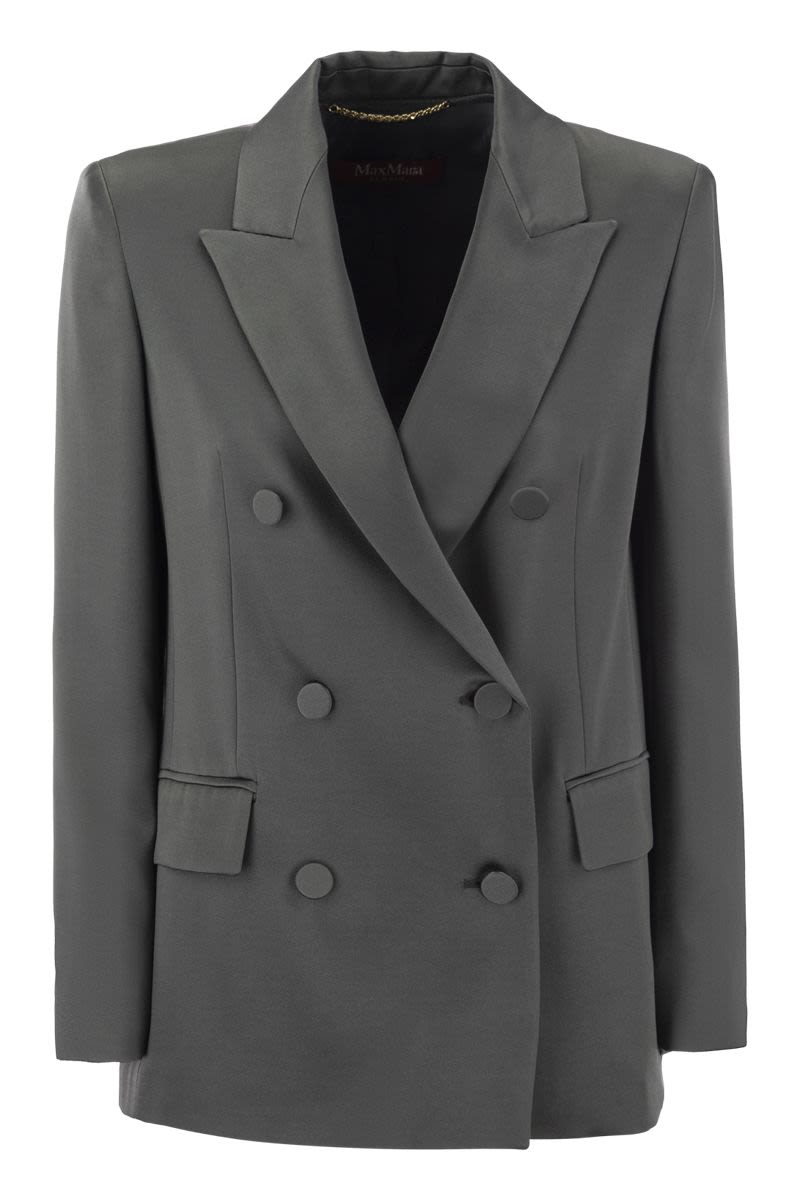 TEIERA - Double-breasted blazer in envers satin - VOGUERINI