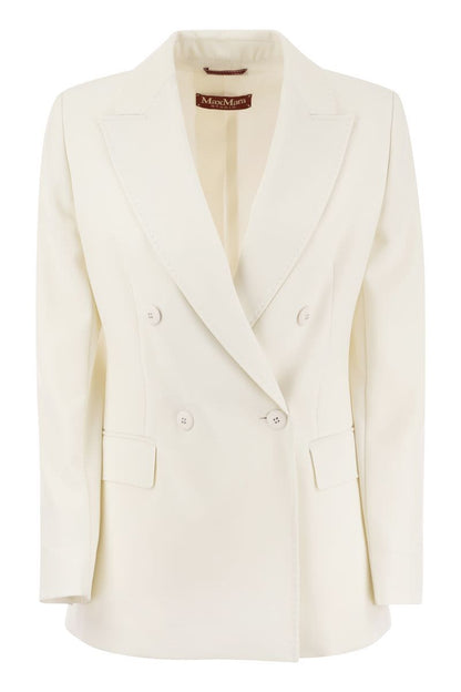 CAUCASO - Double-breasted wool crepe blazer - VOGUERINI