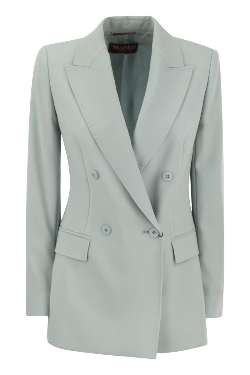 CAUCASO - Double-breasted wool crepe blazer - VOGUERINI