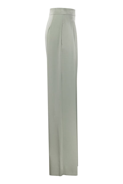 VERVE - Fluid satin trousers - VOGUERINI