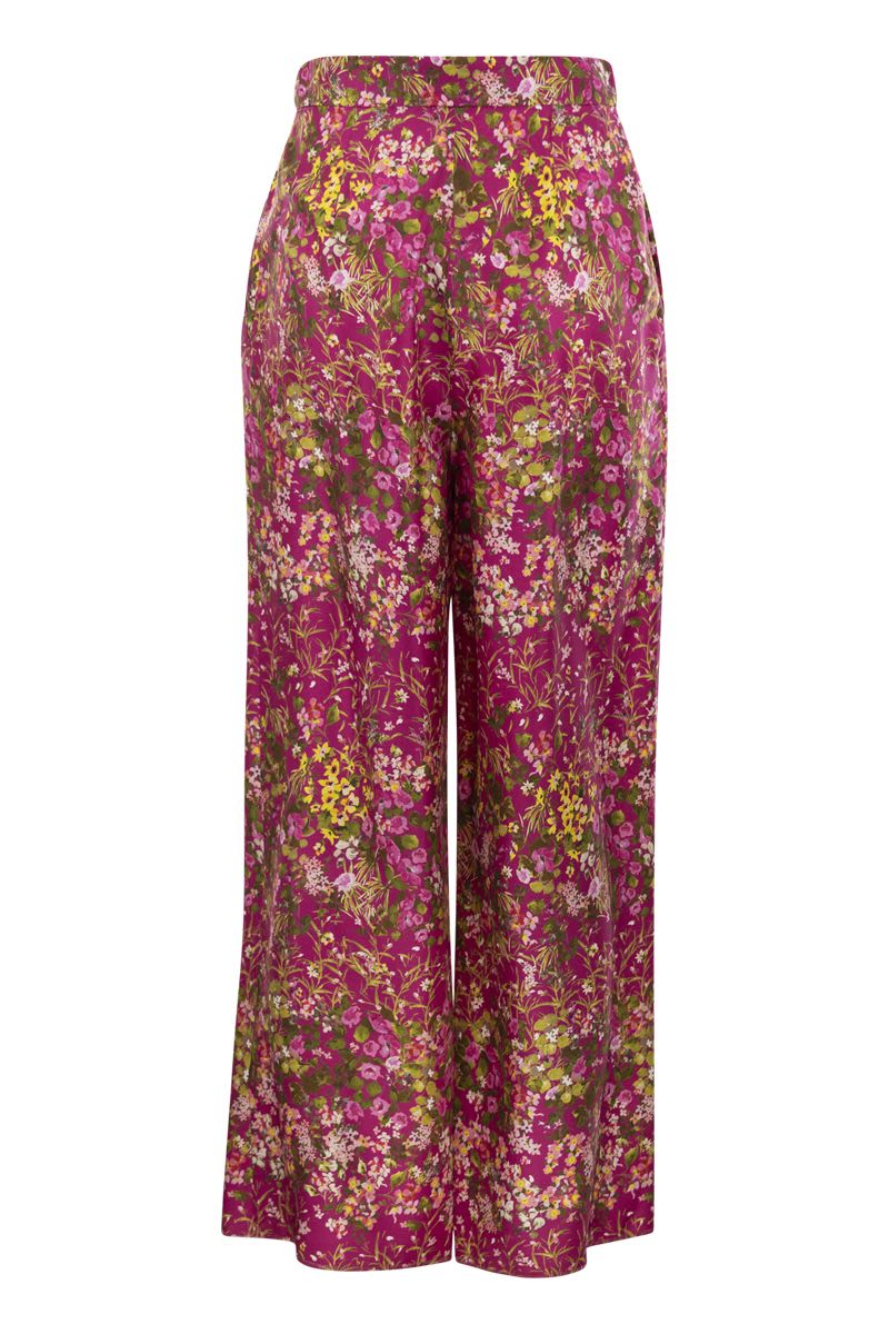 OPEROSO - Printed silk trousers - VOGUERINI