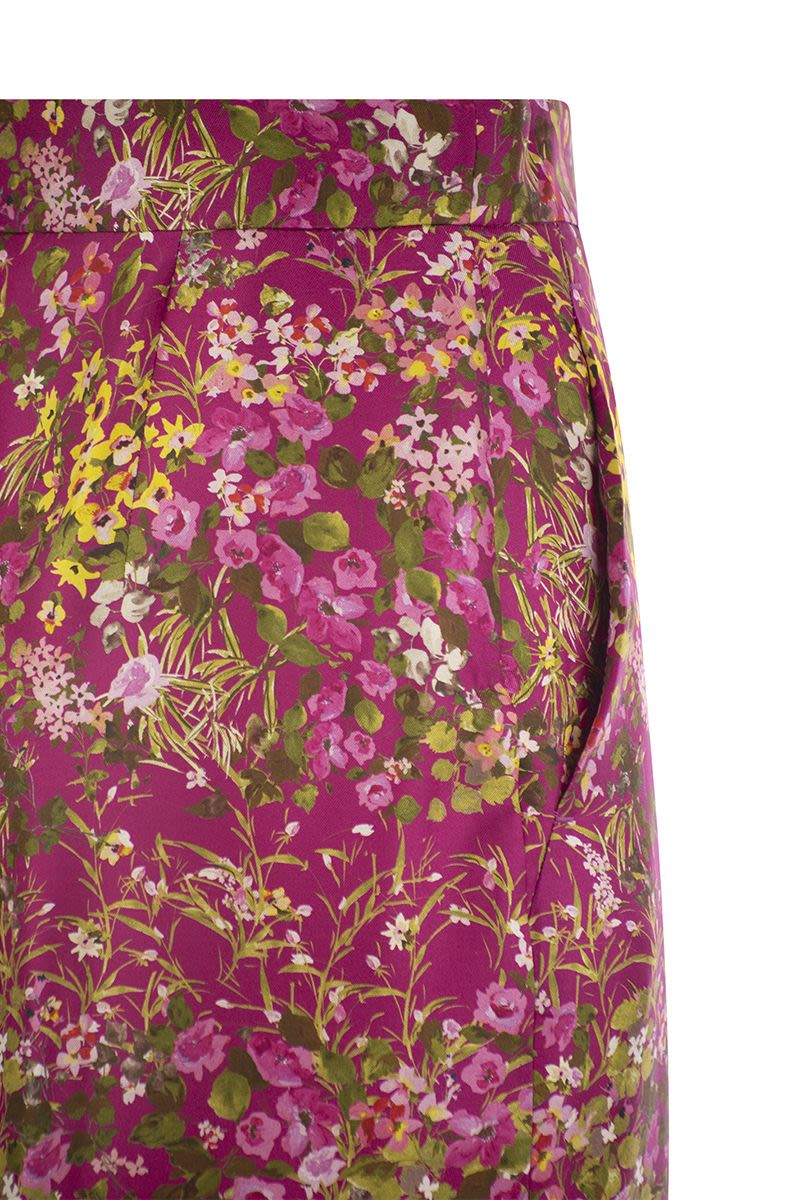 OPEROSO - Printed silk trousers - VOGUERINI