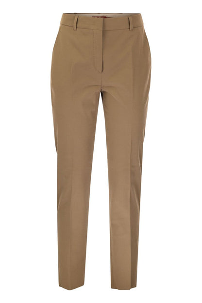 STEMMA - Cotton cigarette trousers