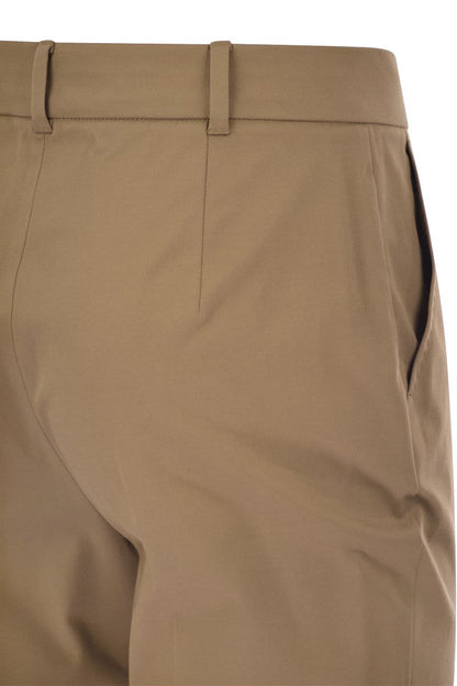 STEMMA - Cotton cigarette trousers