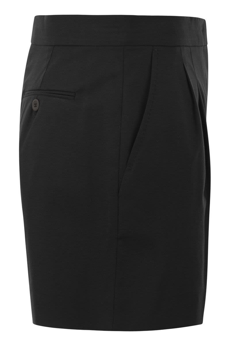 ADRIA - Cotton gabardine shorts