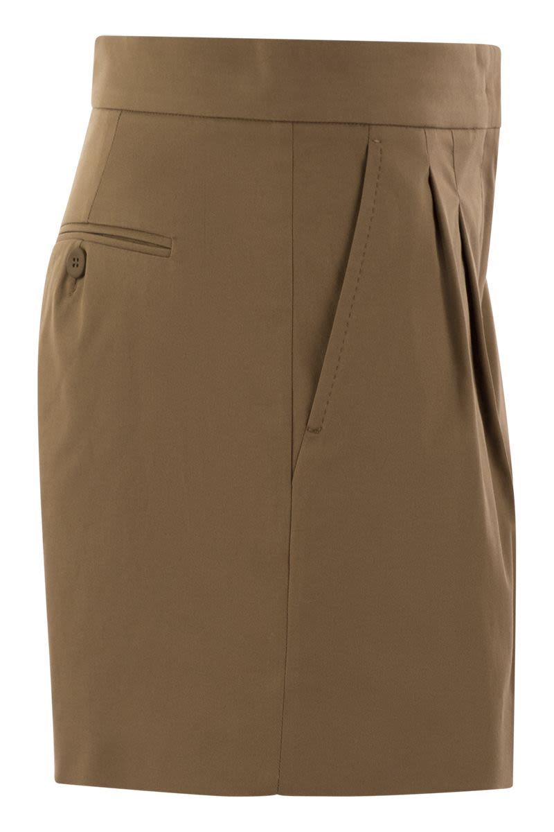 ADRIA - Cotton gabardine shorts