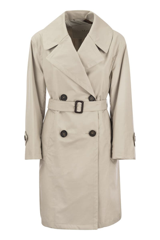 VTRENCH - Drip-proof cotton twill over trench coat - VOGUERINI