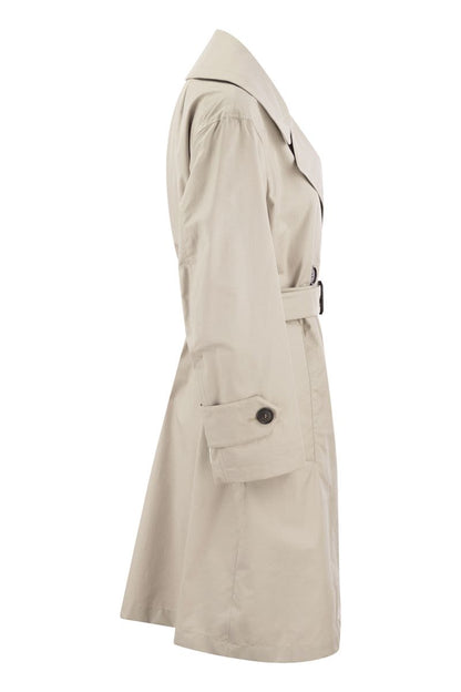 VTRENCH - Drip-proof cotton twill over trench coat - VOGUERINI