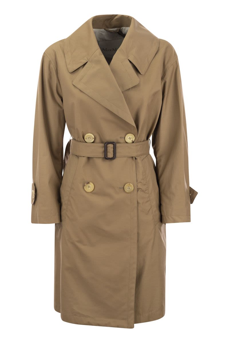 VTRENCH - Drip-proof cotton twill over trench coat - VOGUERINI