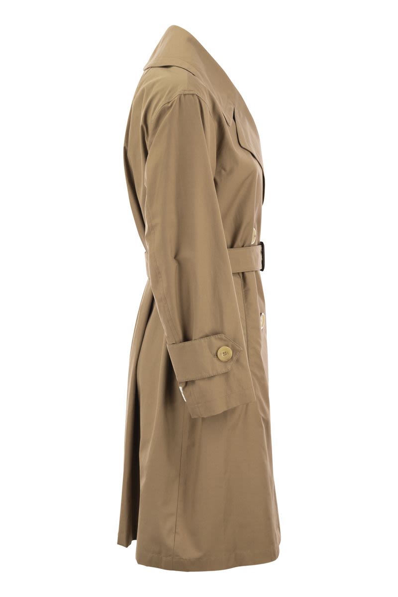 VTRENCH - Drip-proof cotton twill over trench coat - VOGUERINI