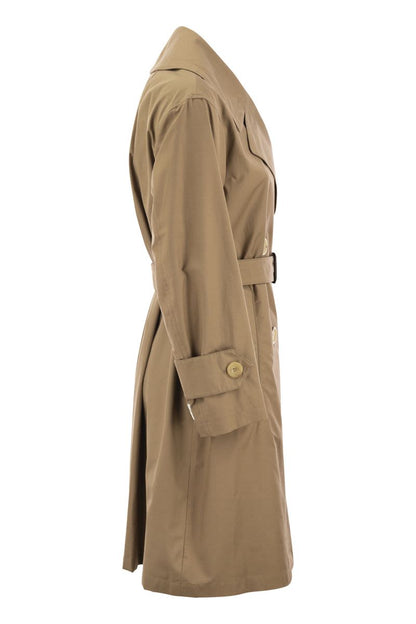 VTRENCH - Drip-proof cotton twill over trench coat - VOGUERINI