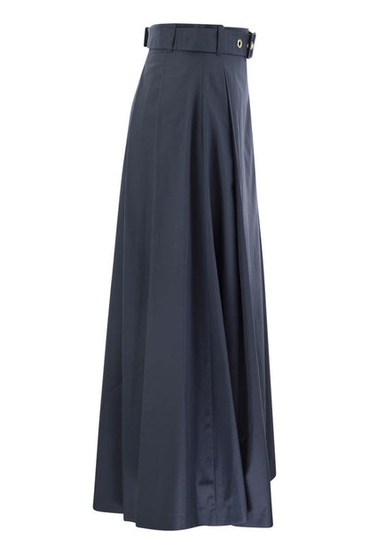 GILDA - Pleated cotton poplin skirt