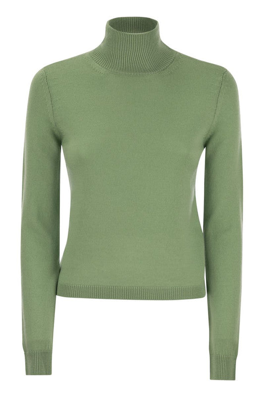 NIOBE - Virgin wool turtleneck sweater - VOGUERINI