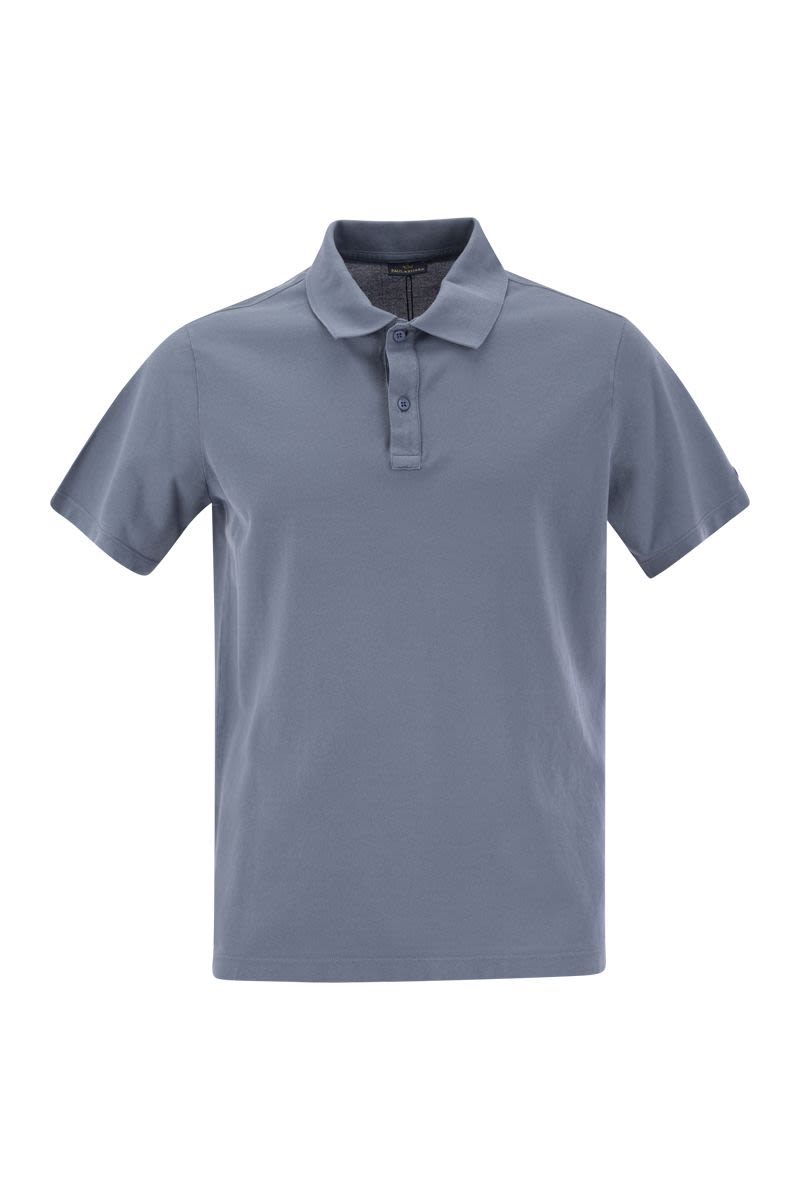 Garment-dyed pique cotton polo shirt - VOGUERINI