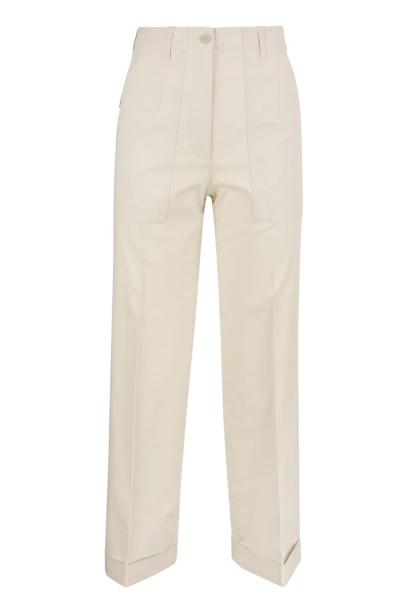 Wide trousers with turn-ups - VOGUERINI