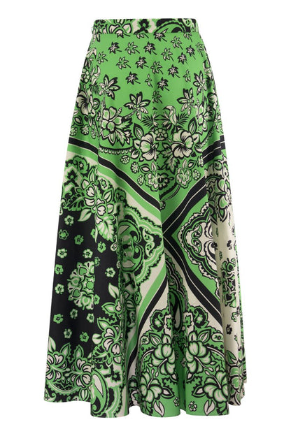 Midi skirt with print - VOGUERINI