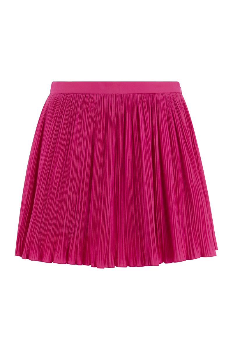 Pleated cotton-blend shorts - VOGUERINI