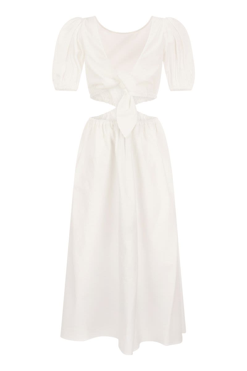 Cotton dress with ribbon - VOGUERINI