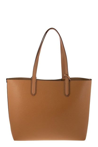 Eliza grained leather reversible tote bag - VOGUERINI