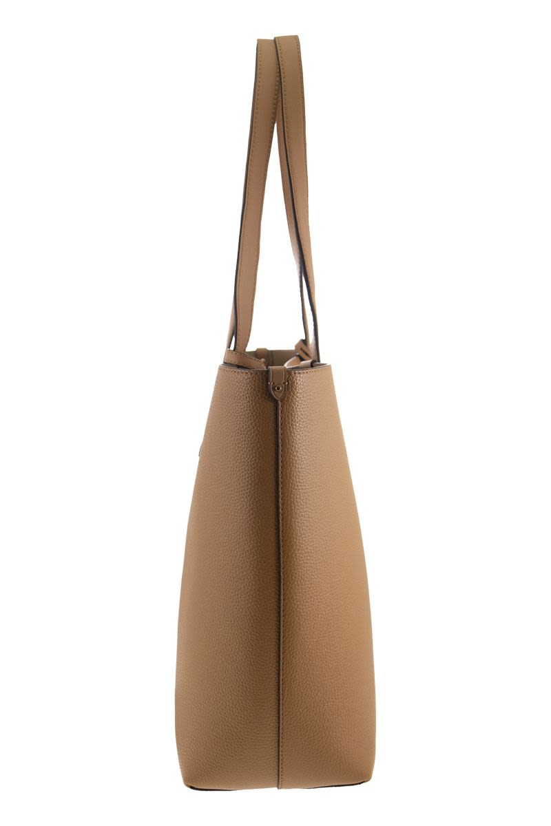 Eliza grained leather reversible tote bag - VOGUERINI