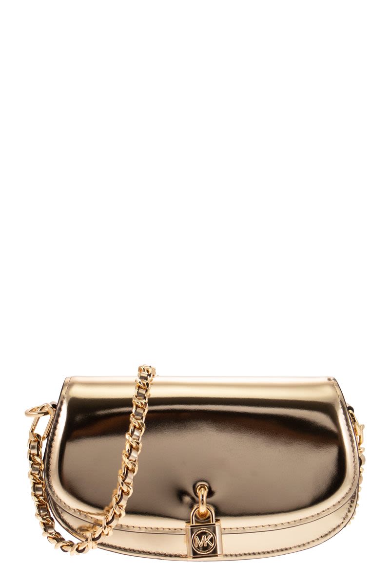 MILA - Metallic leather shoulder bag - VOGUERINI