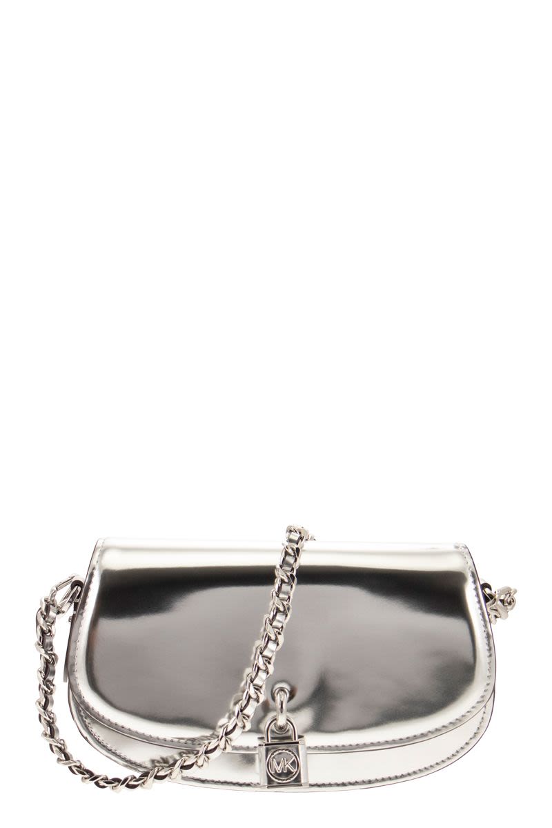 MILA - Metallic leather shoulder bag - VOGUERINI