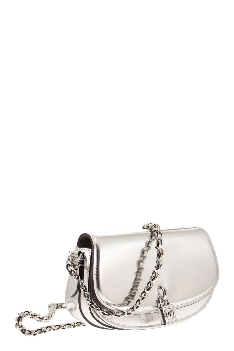 MILA - Metallic leather shoulder bag - VOGUERINI