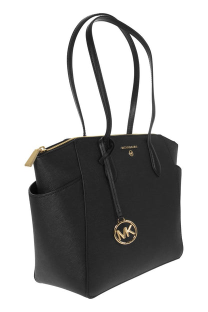 MARILYN - Medium Saffiano Leather Tote Bag - VOGUERINI