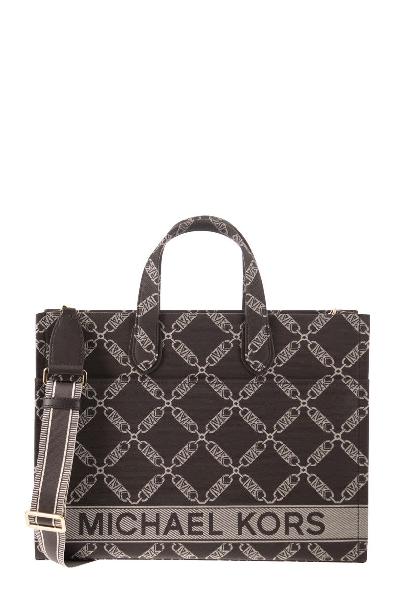 GIGI - Empire jacquard logo tote bag - VOGUERINI