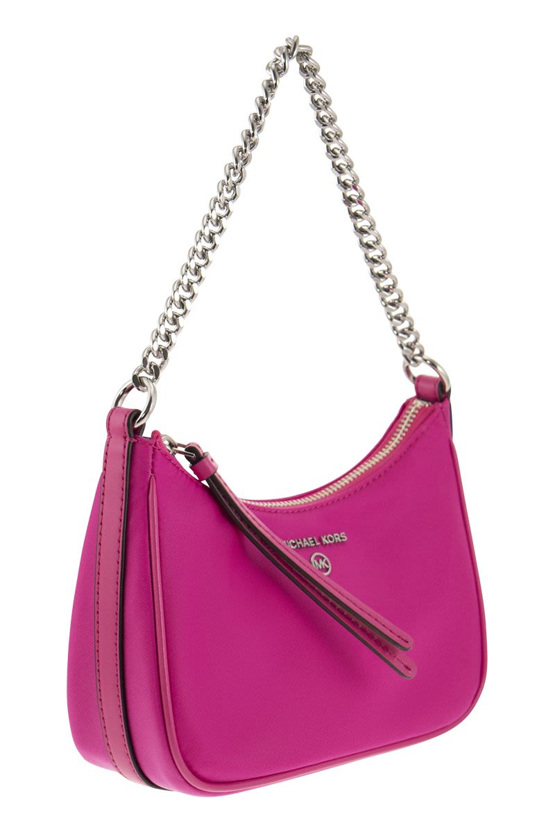 Jet Set Charm small shoulder bag in nylon gabardine - VOGUERINI