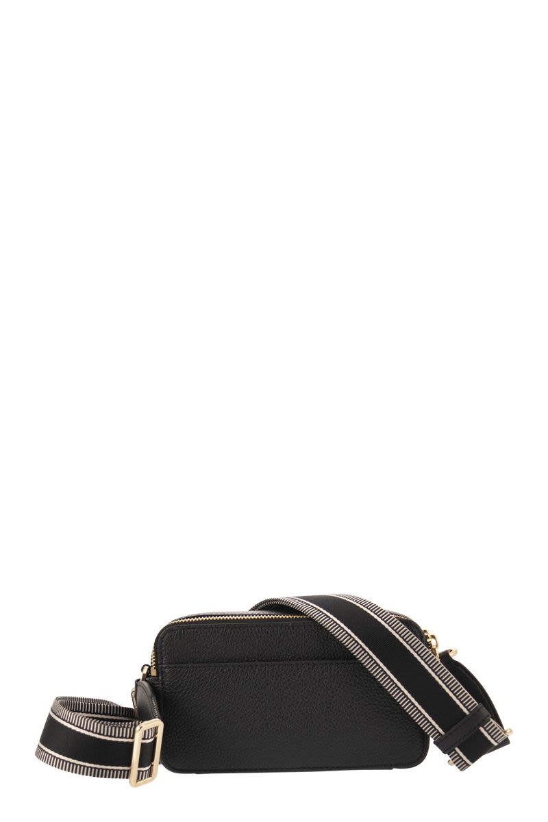 Jet Set small chamber bag in grained leather with double zip - VOGUERINI