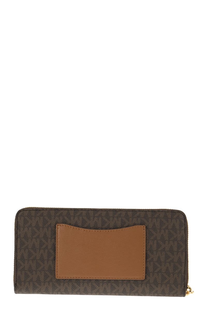 Continental wallet with printed canvas - VOGUERINI