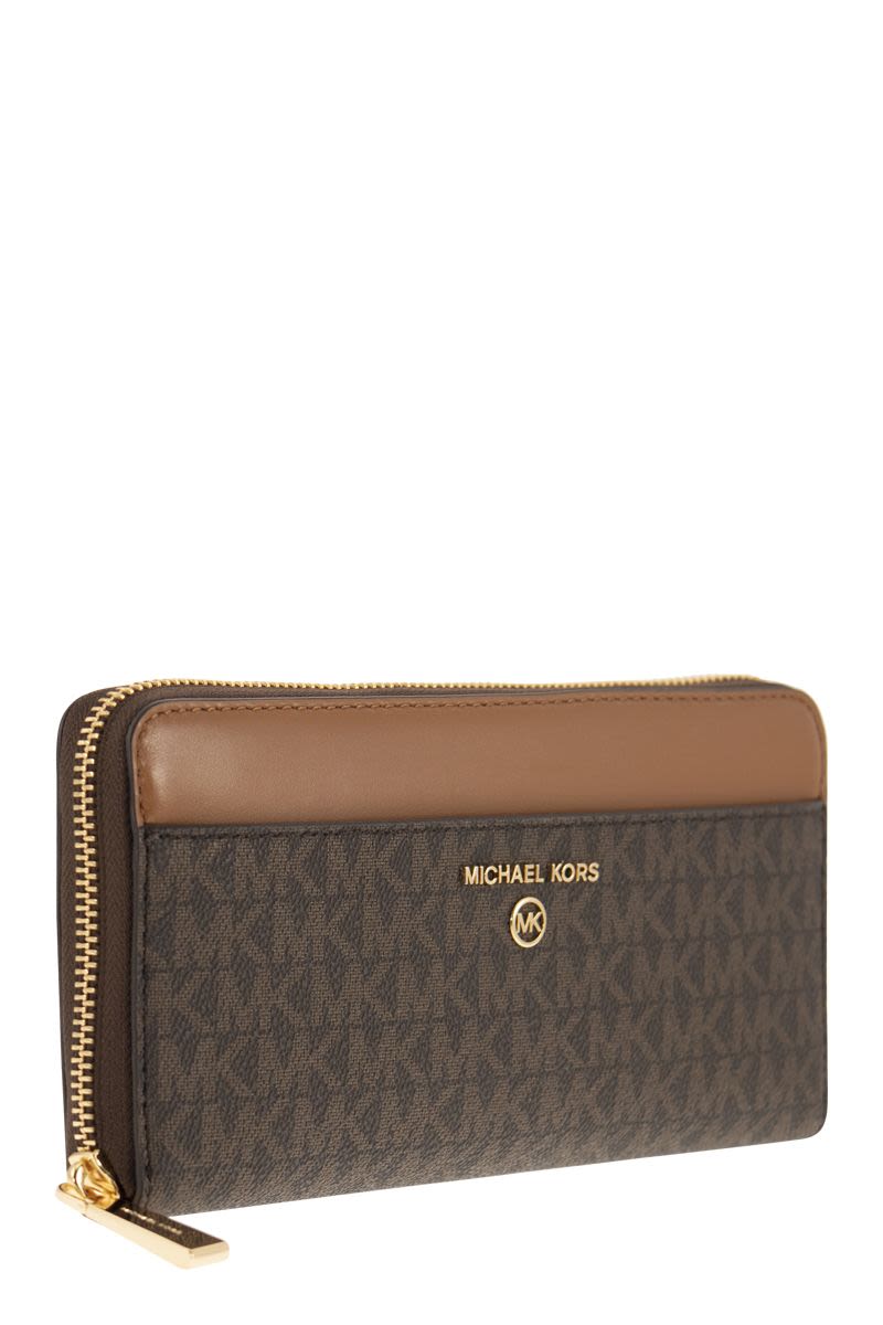 Continental wallet with printed canvas - VOGUERINI